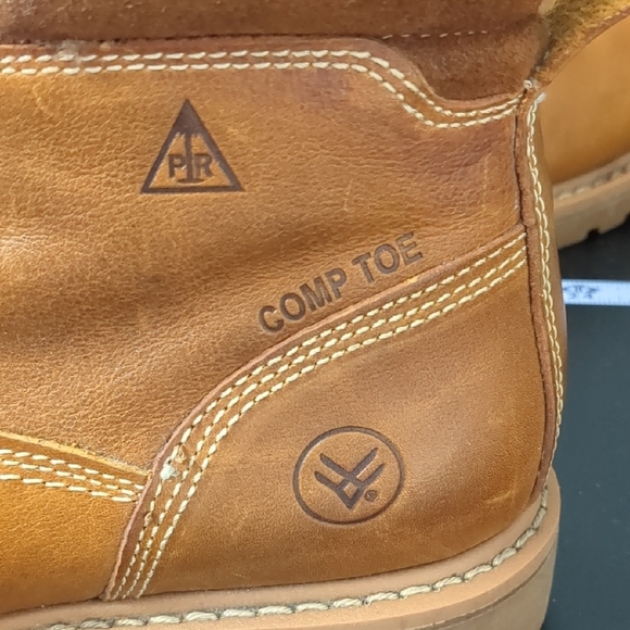 HAWX Mens COMP toe‎ Leather Work Boots size 9B GUC